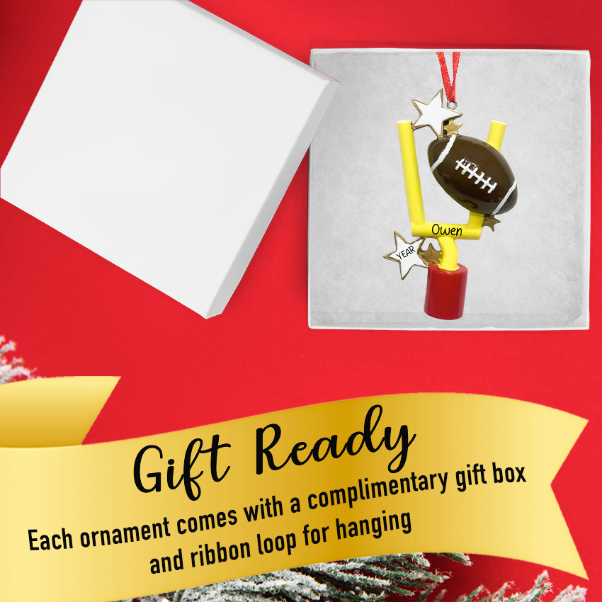 Custom Football Christmas Ornament