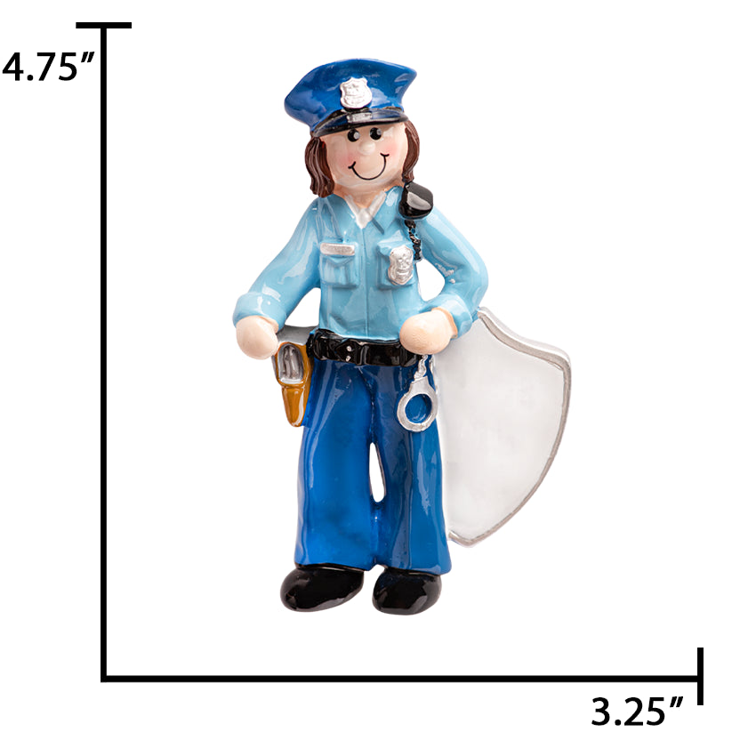 Personalized Policewoman Christmas Ornament - Woman Cop
