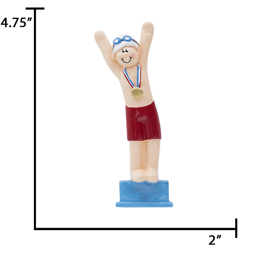 Custom Swimmer Boy Ornament