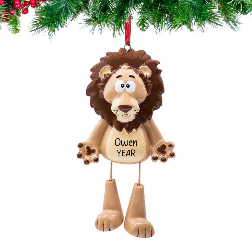 Personalized Lion Christmas Ornament