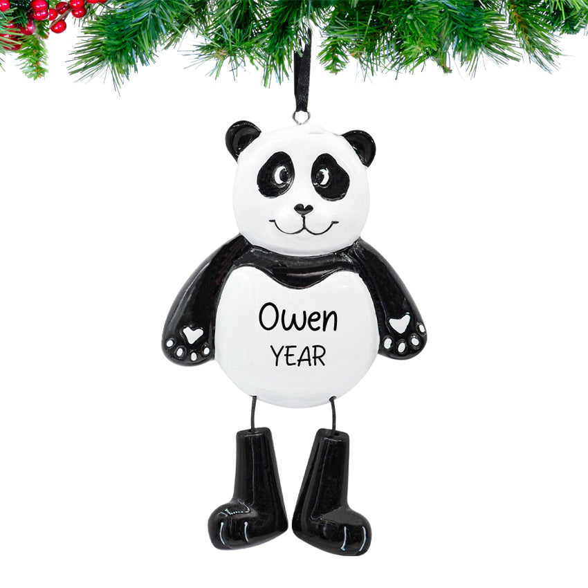 Personalized Panda Christmas Ornament