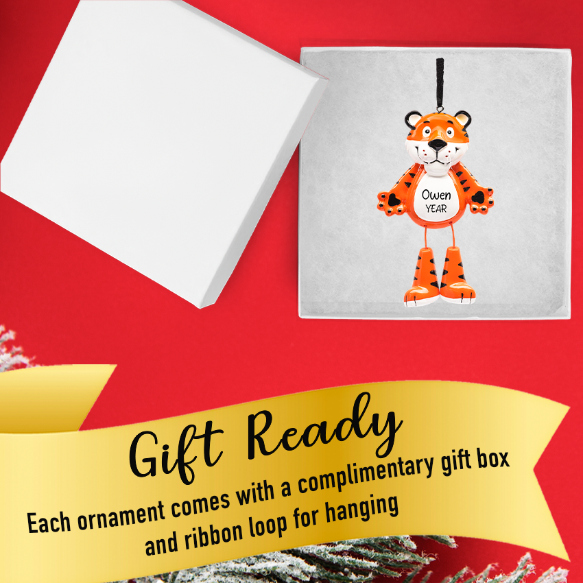 Personalized Tiger Christmas Ornament