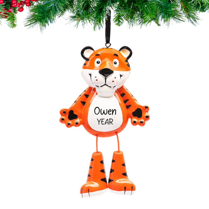 Personalized Tiger Christmas Ornament