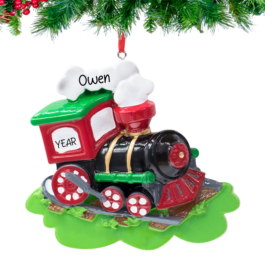 Personalized Choo Choo Train Christmas Ornament