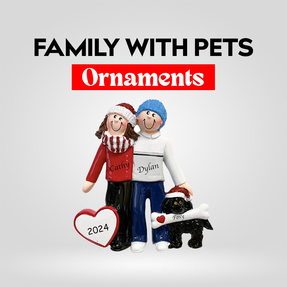 Family with Pets Ornaments