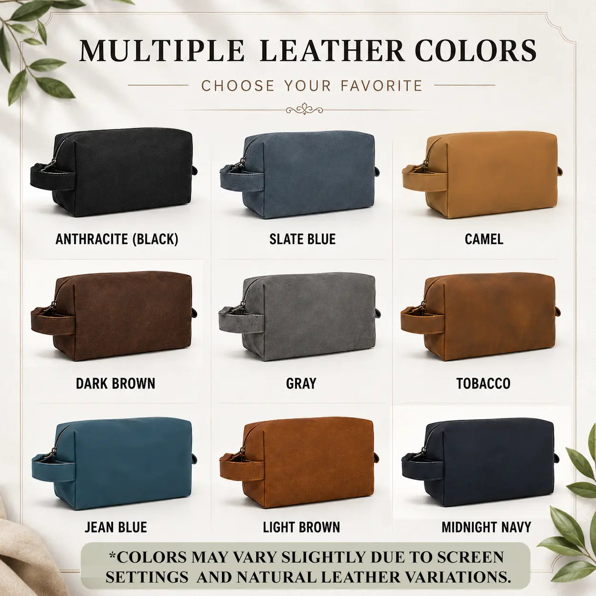Personalized Leather Dopp Kit