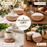 Personalized Marble & Wood Coasters