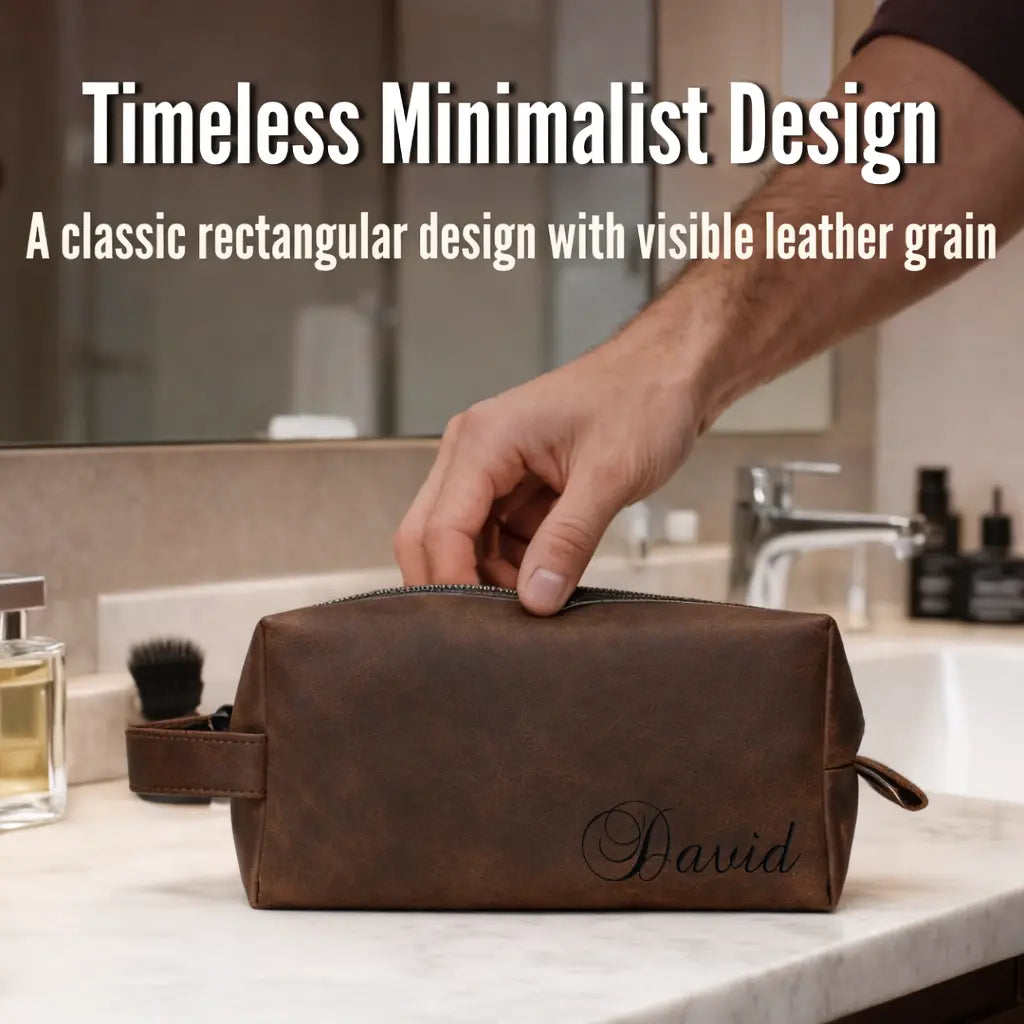 Personalized Leather Dopp Kit