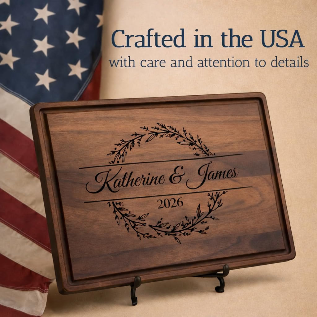 Personalized Cutting Board and Display Stand