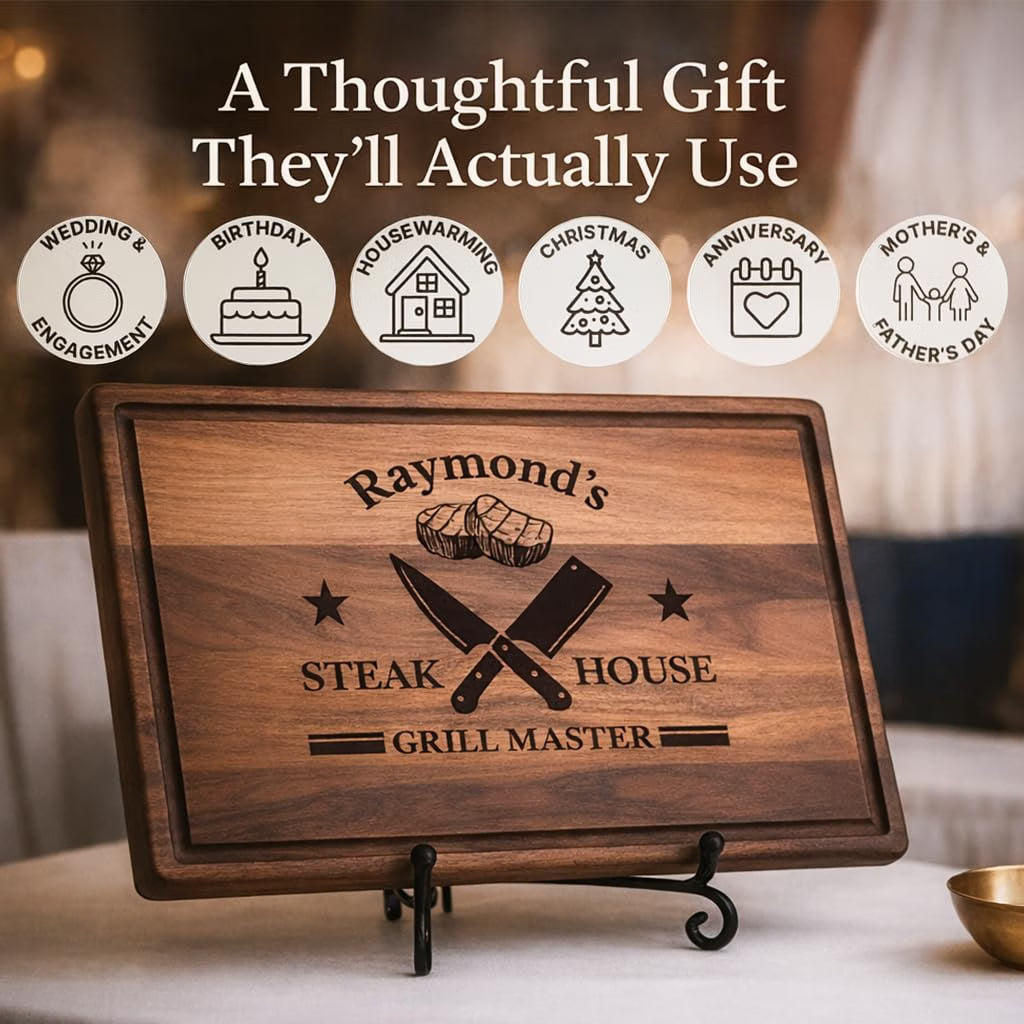 Personalized Cutting Board and Display Stand