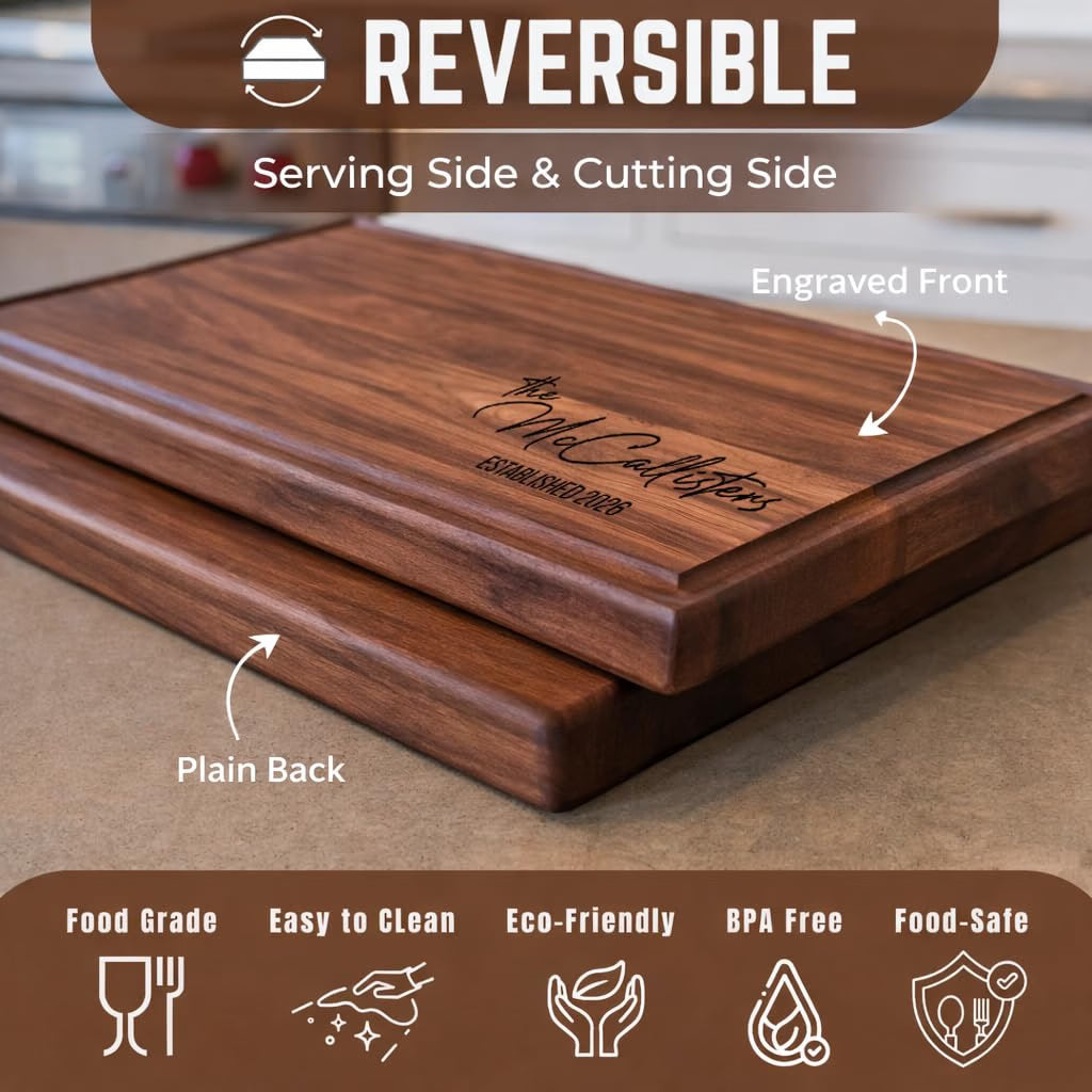 Personalized Cutting Board and Display Stand