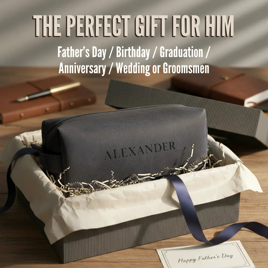 Personalized Leather Dopp Kit