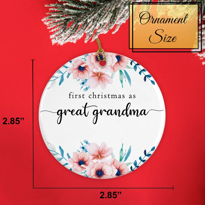First Christmas as Great Grandma Christmas Ornament