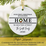 Customize First Christmas at New Home Ornament 2025 perfect keepsake close up