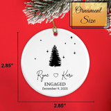 Ruler next to ornament displaying its 2.85-inch diameter for scale