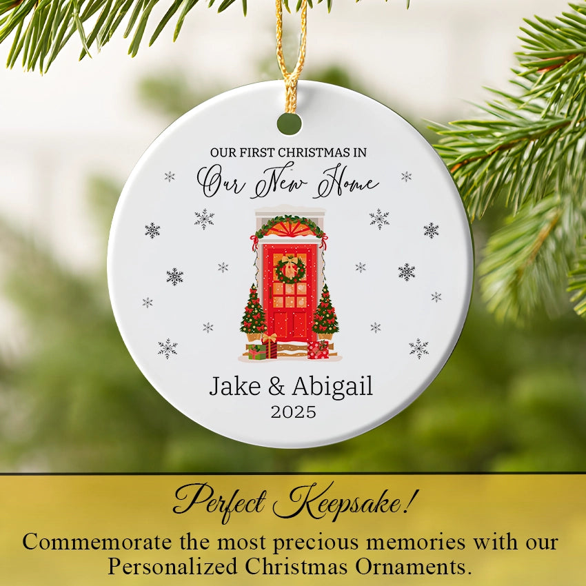 Personalized New Home Ornament - Christmas Door 2025 perfect keepsake 
