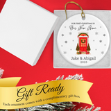 Personalized New Home Ornament - Christmas Door 2025 in a gift box
