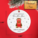 Personalized New Home Ornament - Christmas Door 2025 ornament size 2.85 2.85 inches
