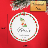 Personalized Baby's First Xmas Tree Ornament - 2026 size 2.85 2.85 inches