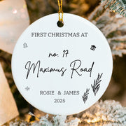 Personalized New Home Christmas Ornament – Address & Name 2026