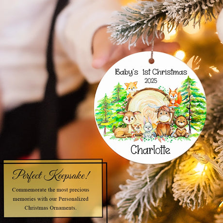 Custom Baby's 1st Christmas Tree Ornament 2025