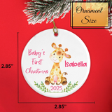 Personalized Baby’s First Christmas Giraffe Ornament 2026