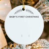 ORN021.BABY Round First Xmas Ornament