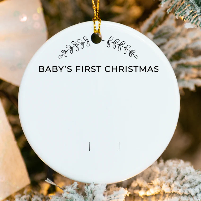 Custom Baby's First Christmas Birth Stats Ornament