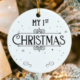 Personalized My 1st Christmas Baby Ornament 2025 do it yourself