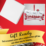Personalized Grandchildren with 3 Hearts Christmas Ornament