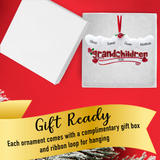 Personalized Grandchildren Christmas Ornament with 4 Hearts