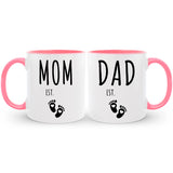 Personalized Parents to Be Mug Set for New Mom & Dad