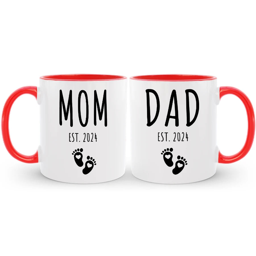 Personalized Parents to Be Mug Set for New Mom & Dad
