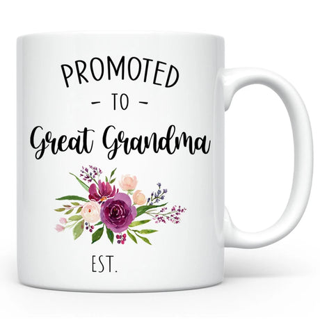 Custom Great Grandma Mug, Promoted to Great Grandma Gift