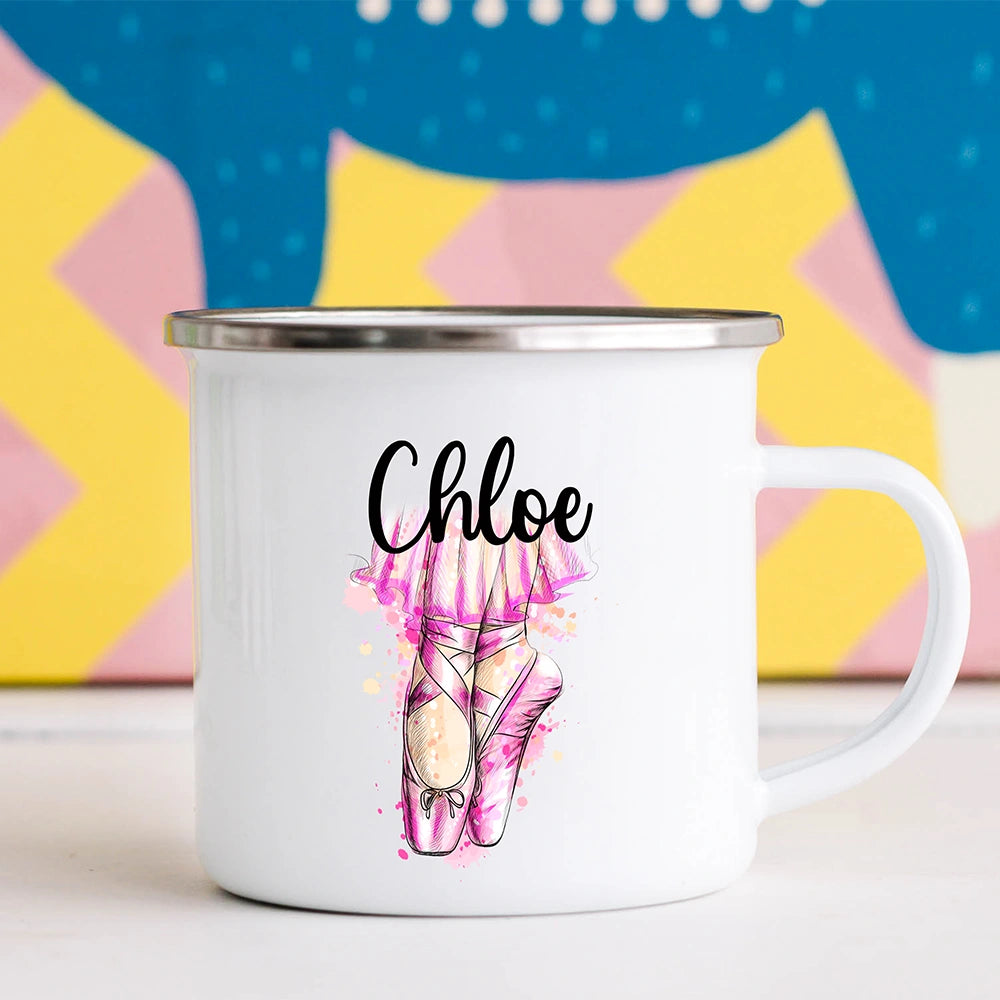 Custom Kids Mug, Ballet Girl Hot Chocolate Toddler Mug