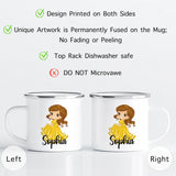 Customized Kids Mug with Name, Princess Girl Hot Chocolate Toddler Mug