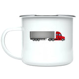 Custom Name Kids Mug, Toddler Hot Chocolate Trailer Truck Mug for Boy