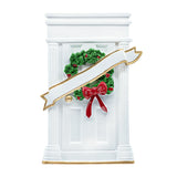 Personalized New Home / White Door Christmas Ornament