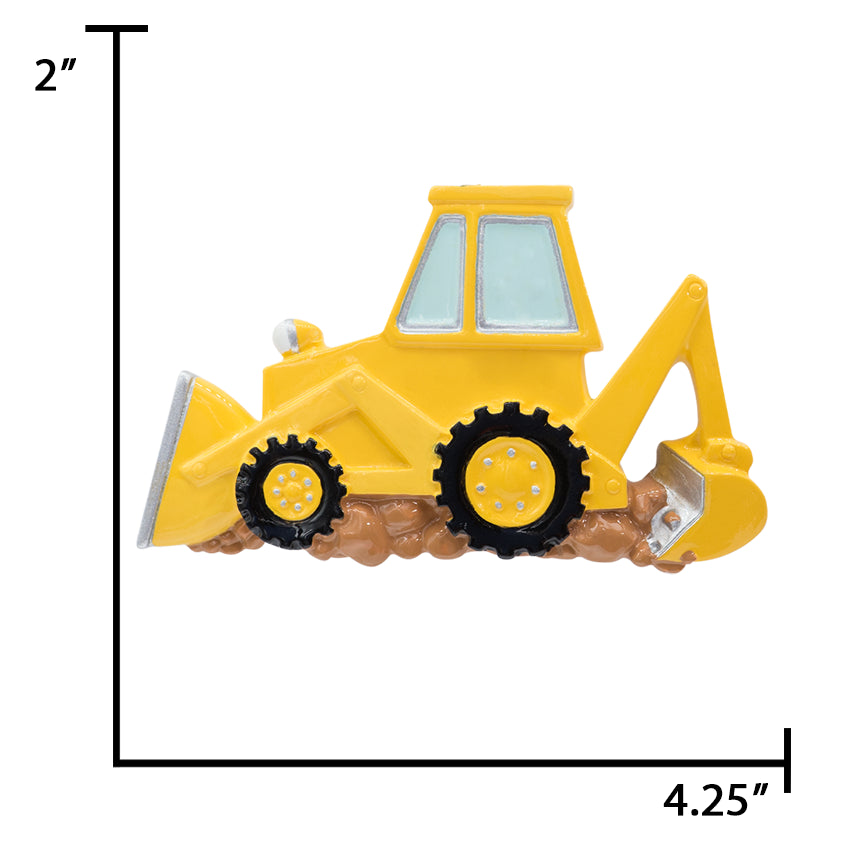 Personalized Backhoe Christmas Ornament