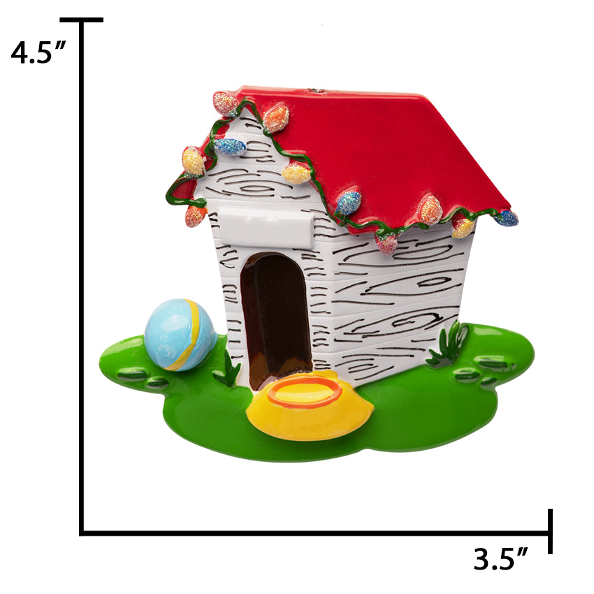 Personalized Dog House Christmas Ornament