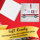 Personalized Ambulance Christmas Ornament