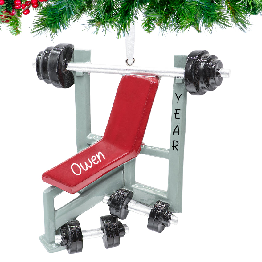 Personalized Workout Christmas Ornament