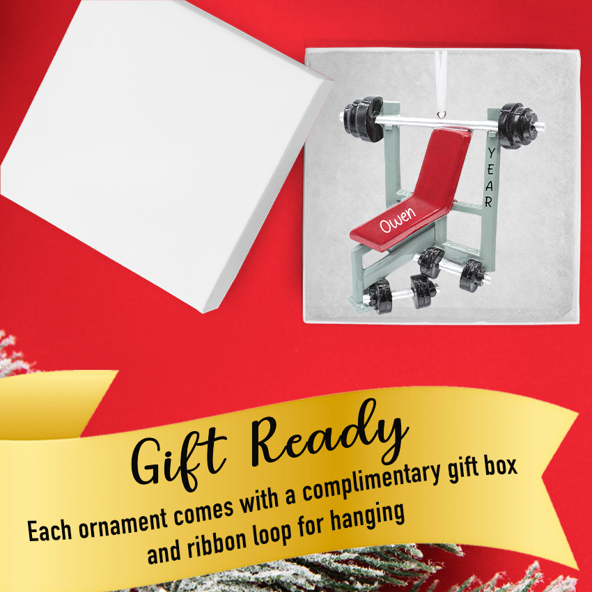 Personalized Workout Christmas Ornament
