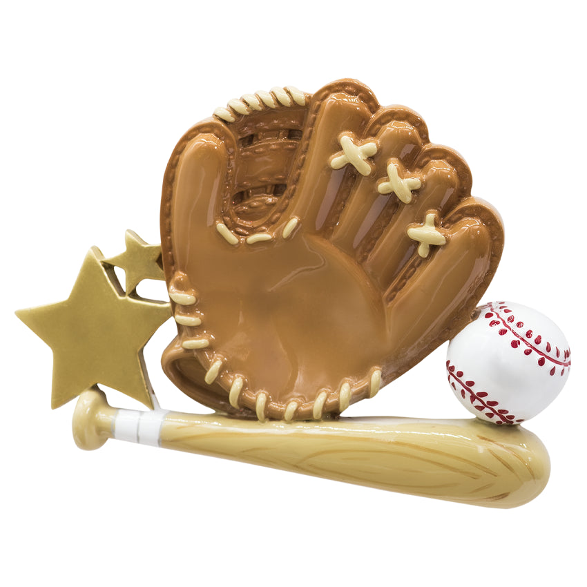 Personalized Baseball Mitt & Bat Christmas Ornament 2025
