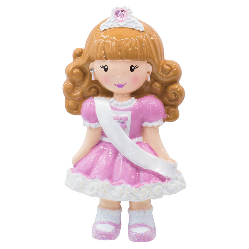 Personalized Princess Girl Christmas Ornament / Prom Queen