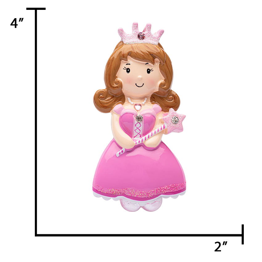 Personalized Princess Girl Christmas Ornament