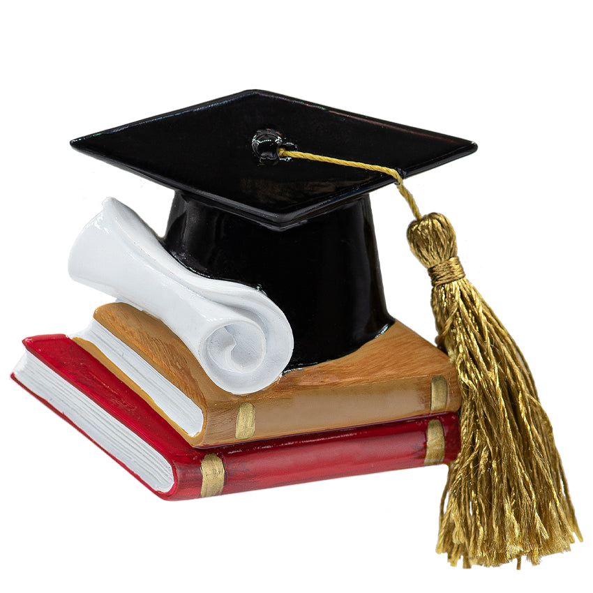 Personalized Graduation Christmas Ornament - Cap & Books