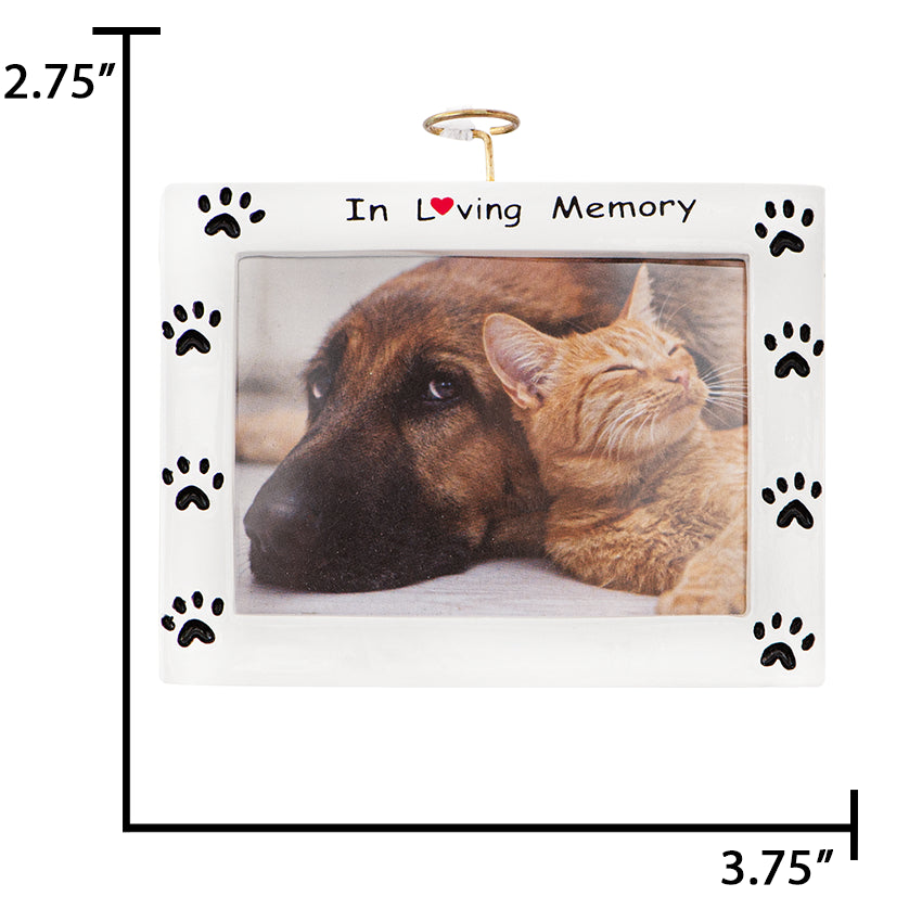 Personalized Pet Memorial Picture Frame Christmas Ornament