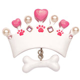 Custom Dog Crown with Bone Christmas Ornament