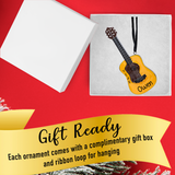 Personalized Acoustic Guitar Music Christmas Ornament